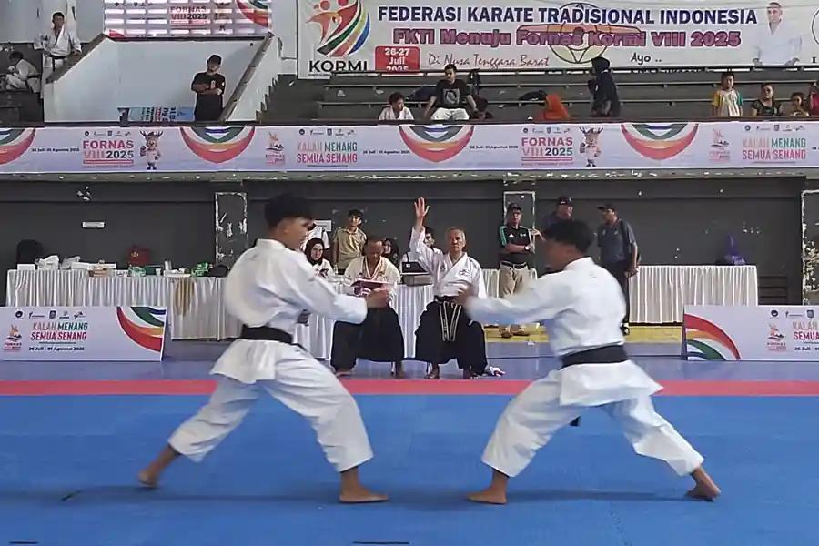 FKTI Jawa Timur Raih 9 Medali di Fornas 2025 NTB Hingga Minggu (27/7/2025), Inorga FKTI Jawa Timur meraih 10 medali pada Fornas 2025 di GOR Turide Kota Mataram Provinsi Nusa Tenggara Barat (NTB).